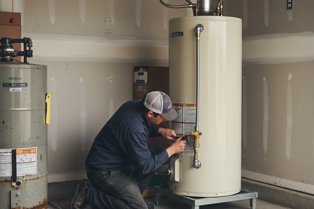Water heater and shutoff valve replacement in Owenton